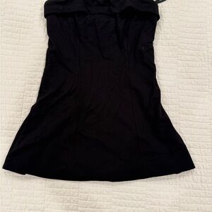 Elegant Black Strapless Long Top